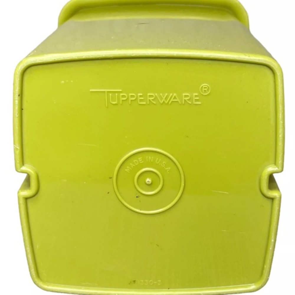 Vintage Tupperware 1330-3 Avocado Green Pickle Olive Keeper Container Canister - Picture 11 of 11